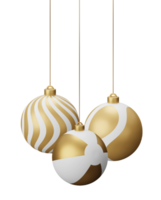 golden Strand hängend Weihnachten Bälle png