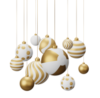 d'oro spiaggia sospeso Natale palle png