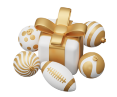 rugby ball christmas gift png