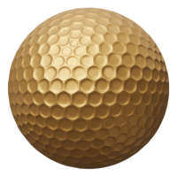 gold golf ball sport equipment png