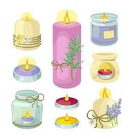 Collection of Illustration of Aromatic Candles vector