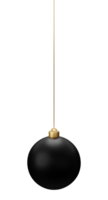 schwarz hängend Weihnachten Ball png