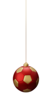 Football ball Hanging Christmas bauble png