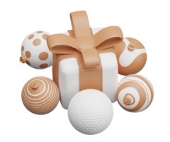 golf ball christmas gift png
