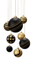 Golden Black Cricket Hanging Christmas Balls png