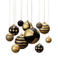 gouden zwart strand hangende Kerstmis ballen png