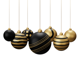 d'or noir criquet pendaison Noël des balles png