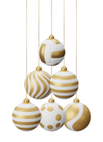 Golden Volleyball Hanging Christmas Balls png