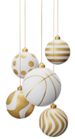 Golden Basketball Hanging Christmas Balls png