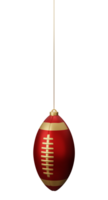 Rugby Hanging Christmas ball bauble png