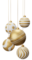 d'oro cricket sospeso Natale palle png