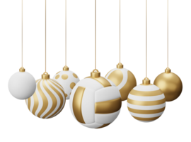 gouden volleybal hangende Kerstmis ballen png