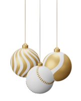 Golden Baseball Hanging Christmas Balls png