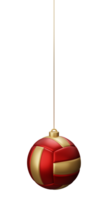 Volleyball ball Hanging Christmas bauble png