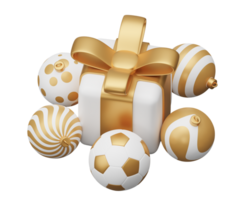 football ball christmas gift png