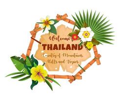 Banner of Welcome to Tropical Country vector