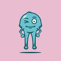 Cute Monster Alien with Expressions vector