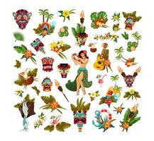 Hawaii Symbols Collection vector