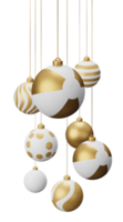 Golden Beach Hanging Christmas Balls png