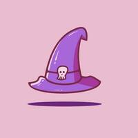 sombrero de bruja morado vector