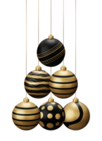 Golden Black Cricket Hanging Christmas Balls png