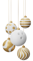 gouden bowling hangende Kerstmis ballen png
