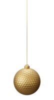 Golf Ball hängend Weihnachten Flitter png