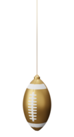 Rugby Hanging Christmas ball bauble png