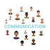 concepto de comunicación de personas vector