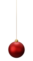 boule de noel rouge à suspendre png