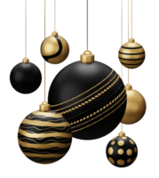 d'oro nero cricket sospeso Natale palle png