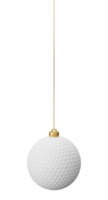 Golf Ball hängend Weihnachten Flitter png