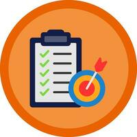 Goal Setting Vector Icon Design