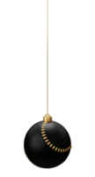 Baseball hängend Weihnachten Ball Flitter png