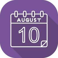 10 agosto vector icono