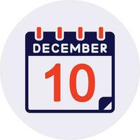 10 December Vector Icon