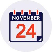 24 November Vector Icon