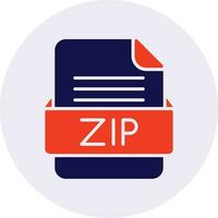 ZIP File Format Vector Icon