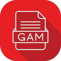 GAM File Format Vector Icon