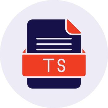 TS File Format Vector Icon