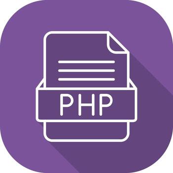 PHP File Format Vector Icon