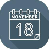 18 noviembre vector icono