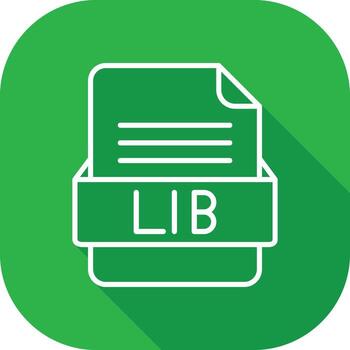 LIB File Format Vector Icon