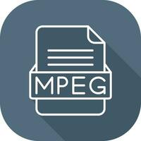 MPEG File Format Vector Icon