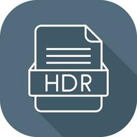 HDR File Format Vector Icon