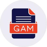 GAM File Format Vector Icon