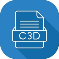 c3d archivo formato vector icono