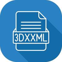 3DXXML File Format Vector Icon