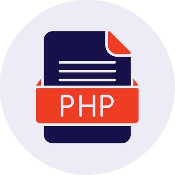 PHP File Format Vector Icon