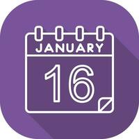 16 January Vector Icon